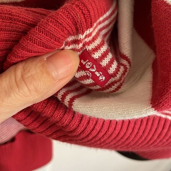Vtg Levi’s red & white striped thin Henley neck sweater - Picture 6 of 10